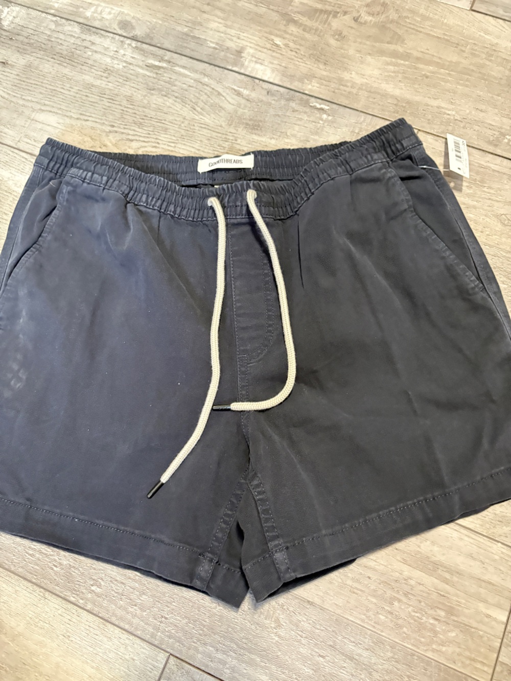 Goodthreads Navy Elastic Waist Shorts with Branded Tag